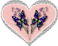Gif animé coeur papillon